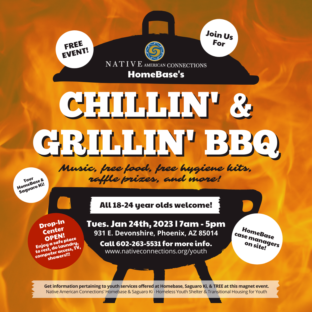The Chillin' & Grillin' BBQ at HomeBase! Tuesday, January 24th from 7am - 5pm