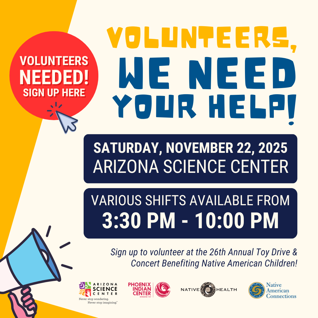 Volunteers Needed for the 26th Annual Toy Drive & Concert Benefiting Native American Children